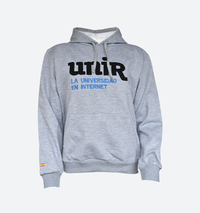 Hoodie Unisex Gris Jaspeado LG