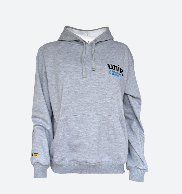 Hoodie Unisex Gris Jaspeado LG